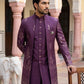 Men's Silk Blend Embroidered Indo-Western Set