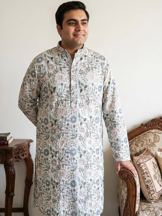 Embroidered Kurta For Men ( KO 5227White XXLxx )