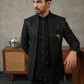 Men’s Premium Embroidered Indo-Western Set ( 50JIND 128Black S )