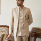 Men's Cotton Blend Embroidered Indo-Western Set