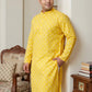 Floral Printed Kurta with Pyjama for Men