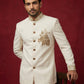 Japanese Embroidered Indo-Western Set ( 50JIND 156White S )