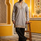 Cotton Blend Embroidered Kurta with Korean Pants ( 65KP PJ11B B 5634 Brown )