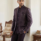 Men's Woven Design Indo-Western Set