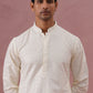 Silk Blend Embroidered Kurtas ( ANMKO 301Cream )  [RT] [L-6]
