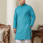 Floral Printed Kurta with Pyjama for Men