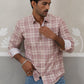 Cotton Checked Casual Shirt for Men ( RDSH 034Peach )