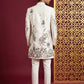 Silk Blend Peacock & Floral Embroidered Indo-Western Set