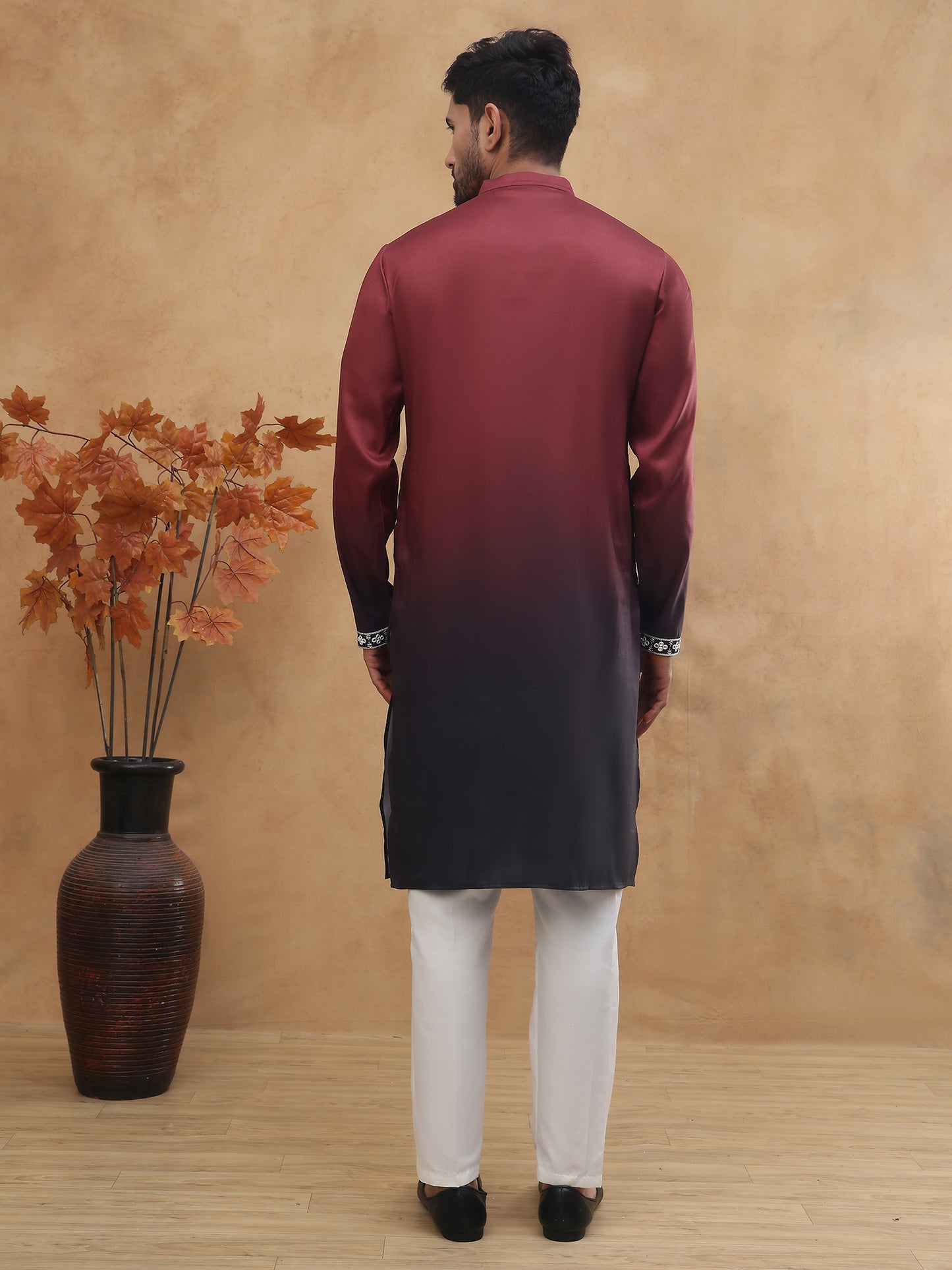 Silk Blend Elegant Thread Work Kurtas ( HOPKO 009Maroon )  [RT] [P-6]