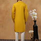 Men Festive Silk Blend Embroidered Kurta ( HOPKO 002Mustard )  [RT] [O-1]