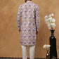 Cotton Blend Floral Printed Kurtas ( HOPKO 008Blue )  [RT] [O-2]