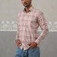 Cotton Checked Casual Shirt for Men ( RDSH 034Peach )