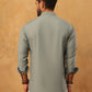 Solid Casual Short Kurta for Men ( ANMKO 304Grey )