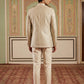 Men’s Embroidered Indo-Western Set ( 50JIND 131Cream S )