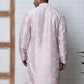 Men's Silk Blend Mirror & Thread Work Kurtas ( ANMKO 287Lavender )  [RT] [D-4]