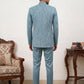 Men's Cotton Blend Embroidered Indo-Western Set