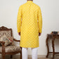 Floral Printed Kurta with Pyjama for Men