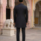 Silk Blend Horse & Crane Embroidered Indo-Western Set