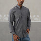 Cotton Blend Solid Casual Shirt for Men ( RDSH 032Grey )