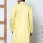 Embroidered Silk-Blend Kurtas ( ANMKO 292Yellow )