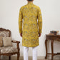 Silk Blend Floral Embroidered Kurta Pyjama Set