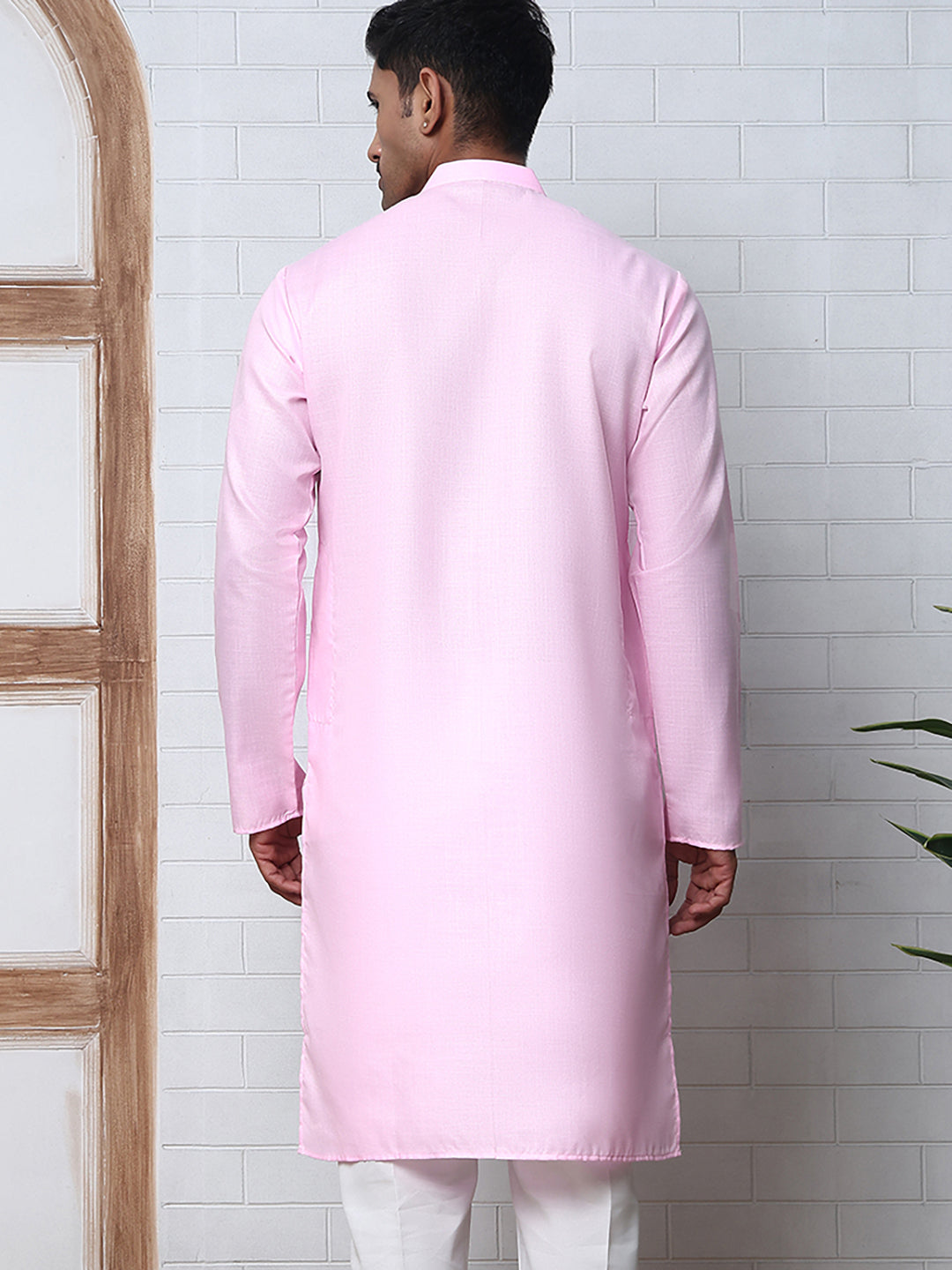 Solid Kurta for Men ( ANMKO 273Pink )  [RT] [H-3]