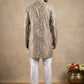 Printed & Thread Work Kurta Pyjama Set ( 65KP W T 5641 Green )