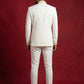Japanese Embroidered Indo-Western Set ( 50JIND 156White S )