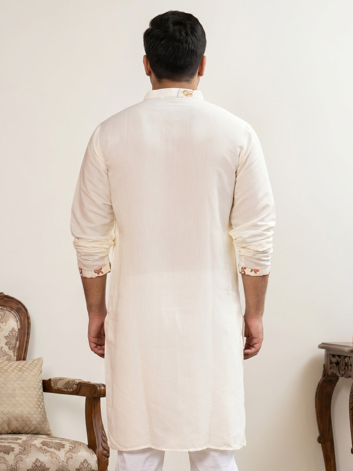 Floral Embroidered and Sequins Kurta