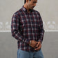 Checked Cotton Casual Shirt for Men ( RDSH 033Navy )
