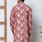 Thread Work & Printed Cotton Blend Kurtas ( ANMKO 297Brown )  [RT] [D-3]
