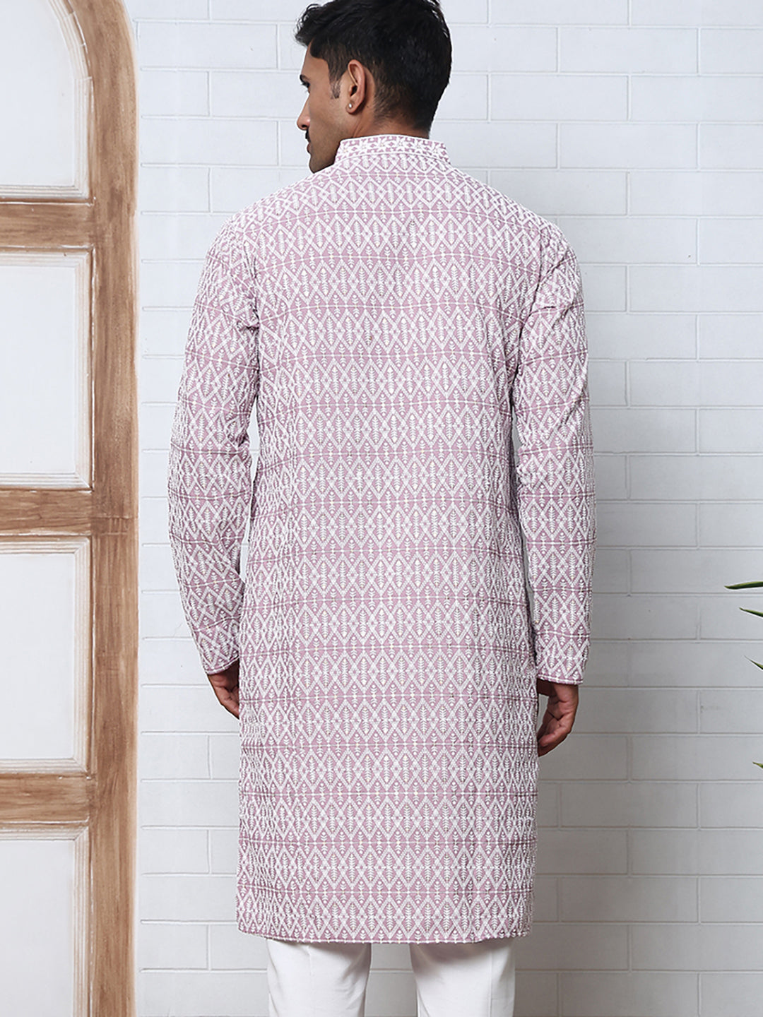 Embroidered Viscose Rayon Kurta ( ANMKO 280Purple )  [RT] [M-6]