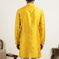 Silk Blend Embroidered Kurta for Men ( 65KO 5600Mustard ) [FF] [G-4]