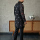 Men Black Embroidered Indo-Western Set ( 50JIND 121Black S )