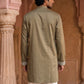 Embroidered Cotton Blend Kurta for Men ( 65KO 5635 Olive )