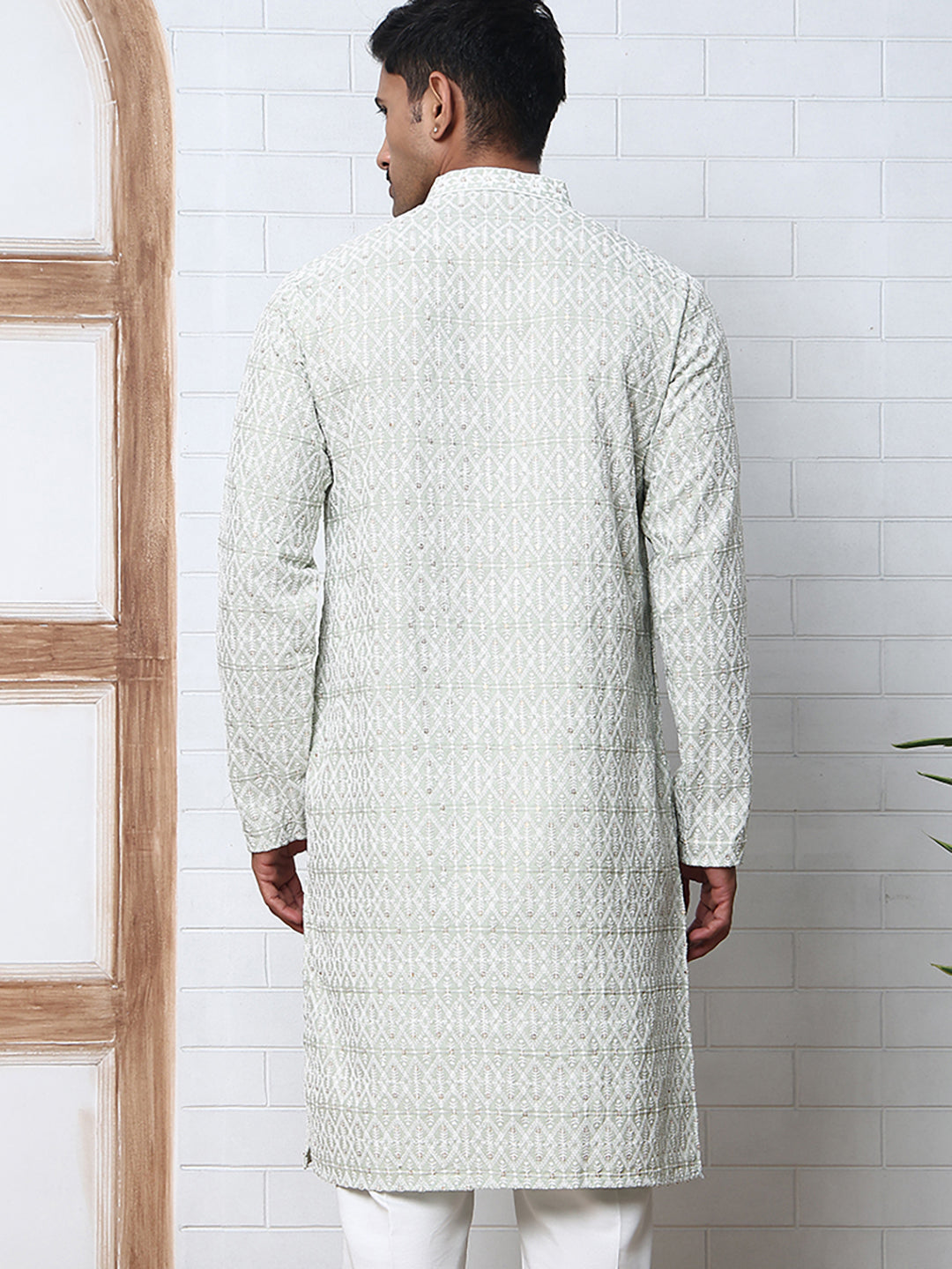 Embroidered Viscose Rayon Kurta ( ANMKO 280Lime )  [RT] [M-6]