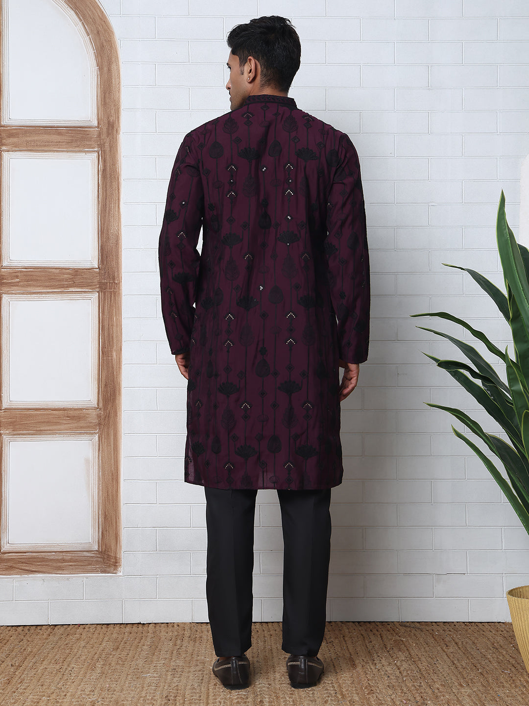 Festive Silk Blend Embroidered Kurtas ( HOPKO 011Purple )  [RT] [P-3]