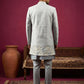Floral Design Jacquard Silk Indo-Western Set for Men