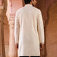 Japanese Fabric Designer Embroidered Kurta ( 65KO 5633 White )