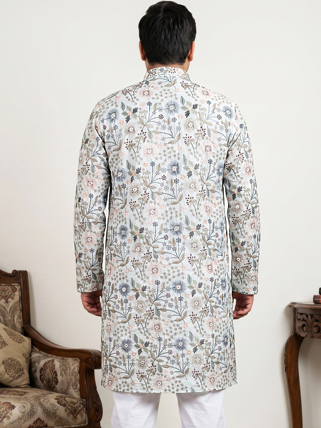 Embroidered Kurta For Men ( KO 5227White XXLxx )