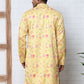 Thread Work & Printed Silk Blend Kurtas ( ANMKO 293Yellow )  [RT] [L-5]