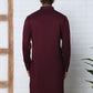 Men Silk Blend Festive Embroidered Kurtas ( ANMKO 286Maroon )  [RT] [M-6]