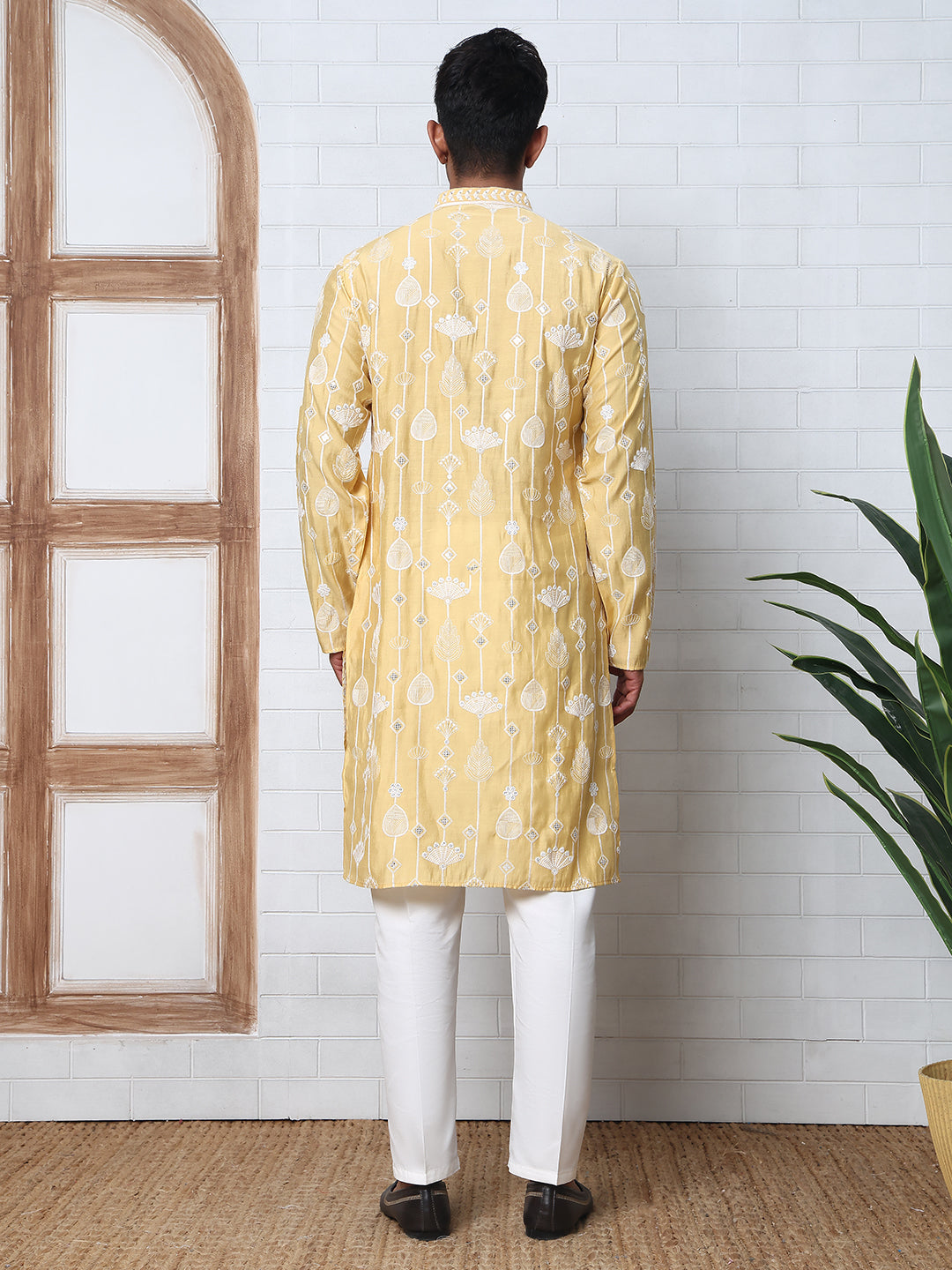 Festive Silk Blend Embroidered Kurtas ( HOPKO 011Yellow )  [RT] [P-3]