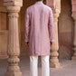 Silk Blend Embroidered Kurta for Men ( 65KO 5626 Magenta )