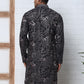 Embroidered Silk-Blend Kurtas ( ANMKO 289Black )  [RT] [H-5]