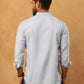 Solid Casual Short Kurta for Men ( ANMKO 304Sky )