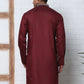 Embroidered Silk-Blend Kurtas ( ANMKO 292Maroon )