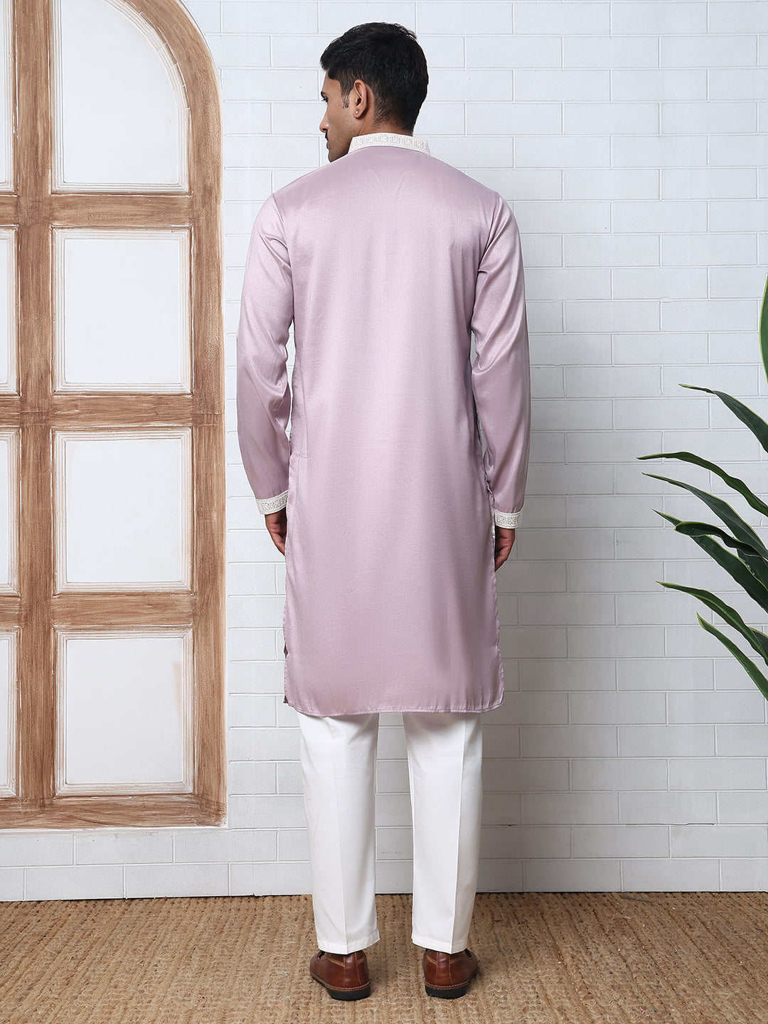 Men Silk Blend Ethnic Embroidered Kurtas ( HOPKO 012Purple )  [RT] [P-3]
