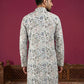 Silk Blend Floral Embroidered Kurta ( KO 5227White )