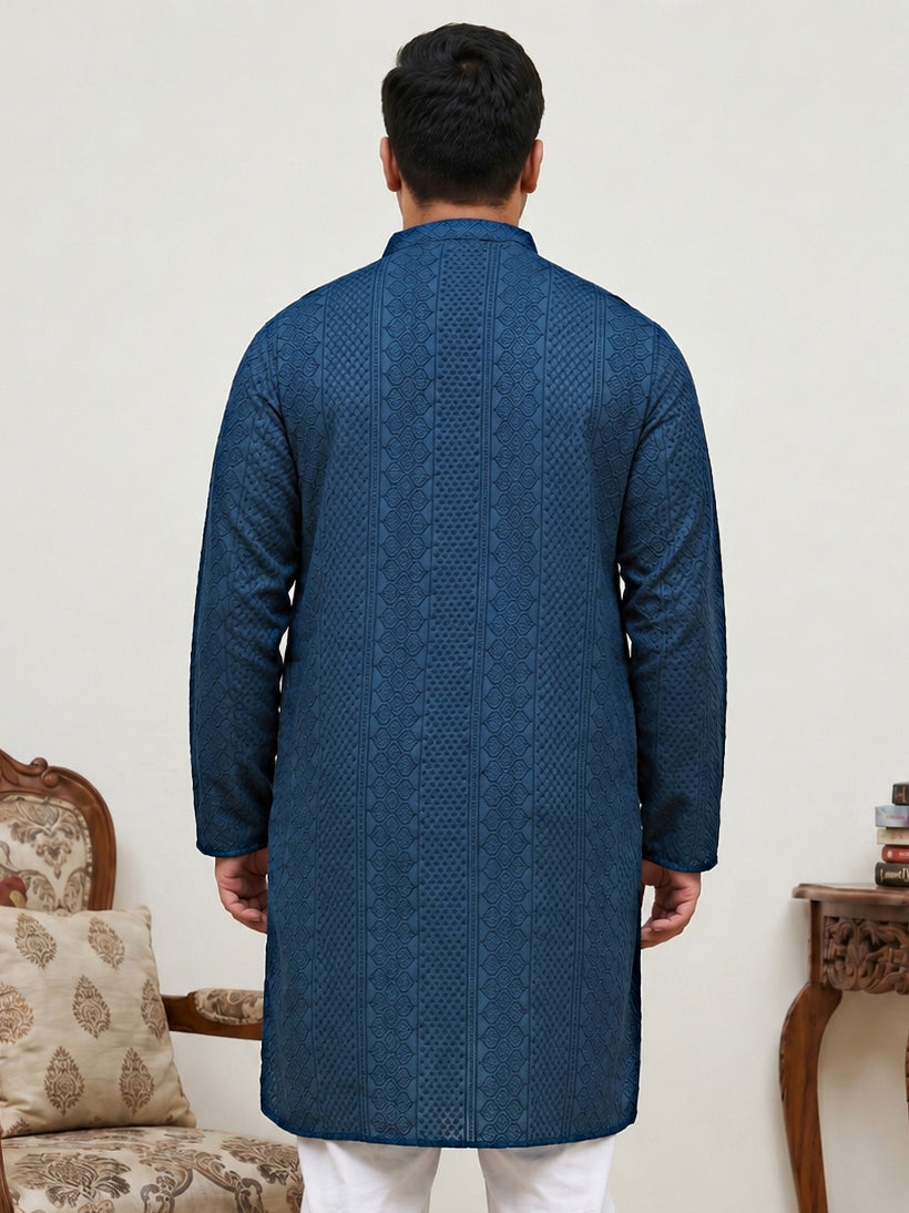 Embroidered Cotton Kurta for Men